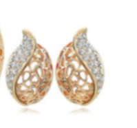 Sparkling Diamante Set in 18ct Yellow Rolled Gold Imported  Earrings