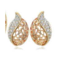 Sparkling Diamante Set in 18ct Yellow Rolled Gold Imported Earrings