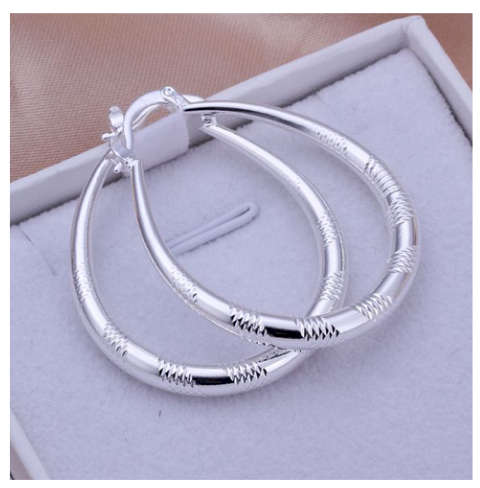 Sparkling 925 Sterling Silver Earrings Imported Filled Jewellery