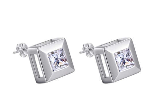 Dazzling Diamante Set in 925 Sterling Silver Imported Earrings Filled Jewellery