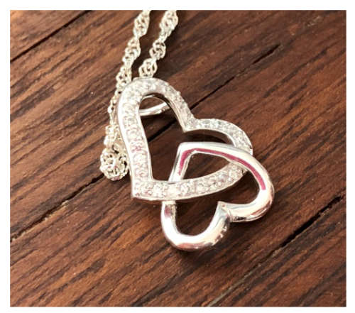 Eye Catching 925 Sterling Silver Heart Pendant with 925 Silver Neck Chain Imported Filled Jewels