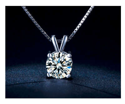 Flashing Sim White Diamond Set in 925 Sterling Silver Pendant & Free Matching Chain Imported Filled