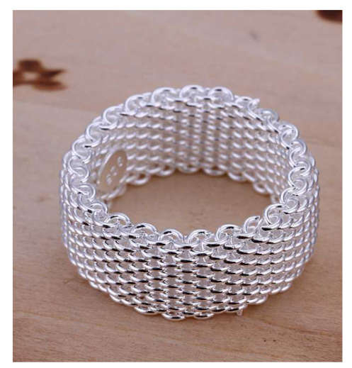 Sparkling Unisex Shelly's Somerset Mesh Imported Ring