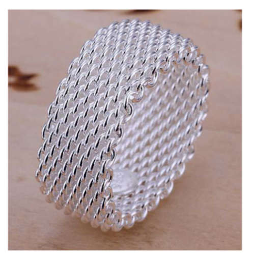 Sparkling Unisex Shelly's Somerset Mesh Imported Ring