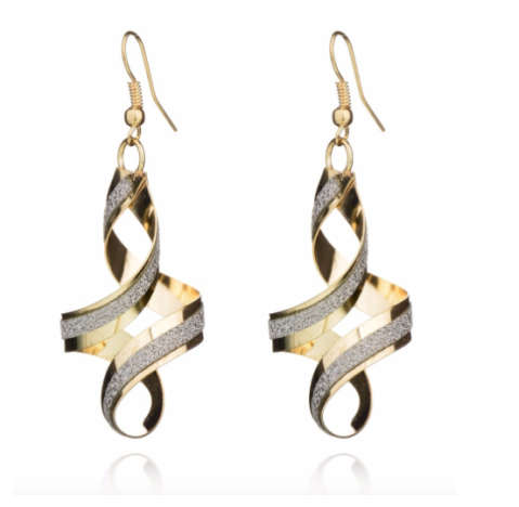 Attractive Newly Imported High Fashion with Silver Glitter Earrings