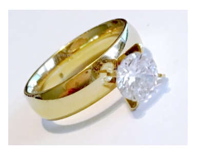 Bianca's Solitaire Cr Diamond Engagement 18ct Yellow Imported Rolled Gold Ring