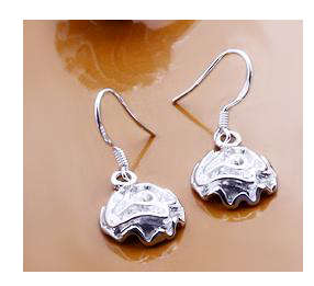 Stylish 925 Sterling Silver Imported Filled Rose Drop Earrings