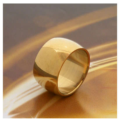 CLASSIC 316L Gold Wedding Solid 316L Stainless Steel UNISEX Imported Ring