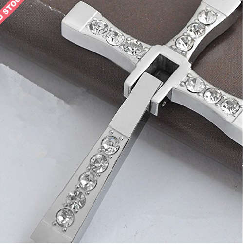 Attractive Diamante Cross with free Matching Chain Imported Jewellery