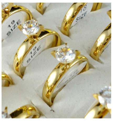 Bianca's Solitaire Cr Diamond Engagement 18ct Yellow Imported Rolled Gold Ring