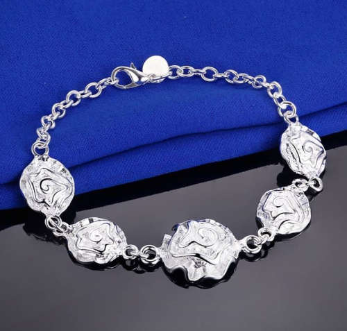 Attractive 925 Sterling Silver Rose Bracelet Imported Quality Filled Jewellery