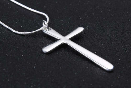 Dazzling 925 Sterling Silver Cross with Free Matching Chain Imported Filled Jewellery