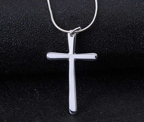Dazzling 925 Sterling Silver Cross with Free Matching Chain Imported Filled Jewellery