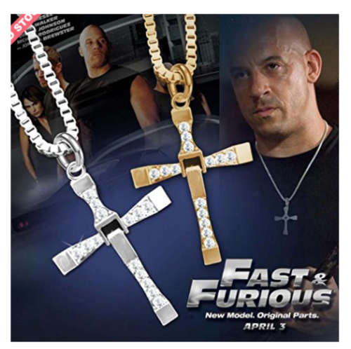 Stylish Sim Diamonds 18ct Gold Unisex Filled Cross with Matching Neck Chain Imported Jewellery