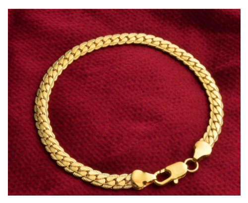 ELEGANT 18ct YELLOW GOLD 5mm UNISEX IMPORTED Filled Bracelet