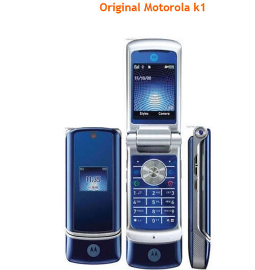 GENUINE NEW Motorola KRZR K1,UNLOCKED Cellphone, Colour  BLUE