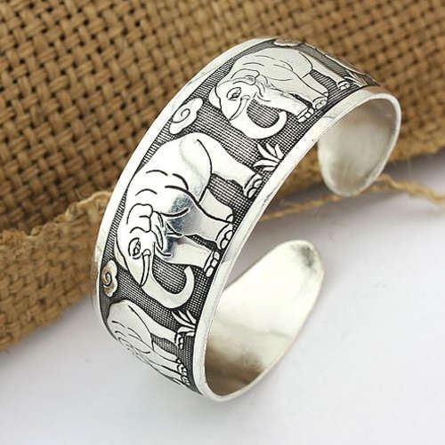@@@@ BIG 5 SILVER BANGLE @@@@@