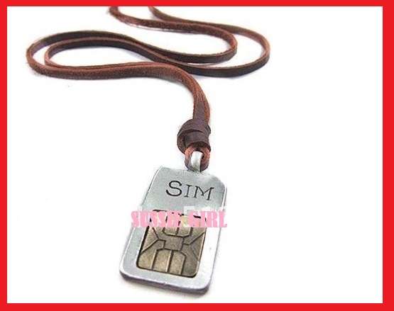 @@@@ NEWLY IMPORTED SIM CARD WITH GENUINE LEATHER NECKLACE @@@@