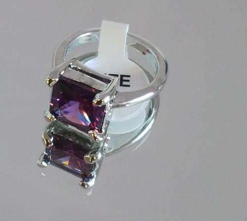 AMETHYST SIMULANT SET IN .925 STERLING SILVER RING