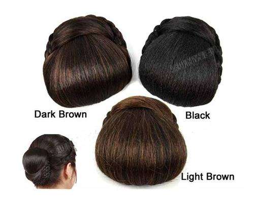 WOMAN'S  Style Big Hair Bun BLACK