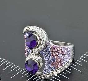 **SEXY AND SASSY **AMETHYST CZ SILVER RING