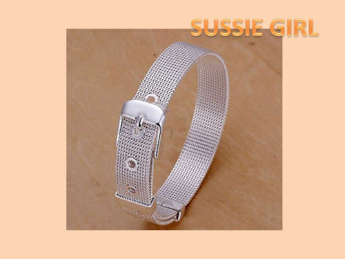 GORGEOUS AND FABULOUS  .925 STERLING SILVER MESH BRACELET/BANGLE