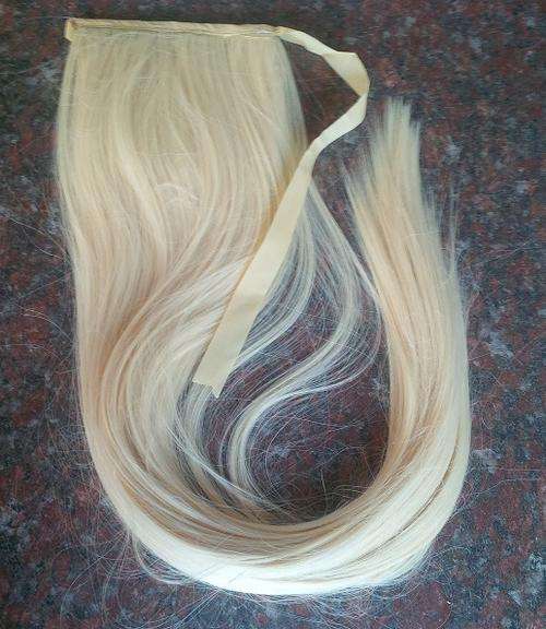 55 cm Straight Ribbon Ponytail Hair Extension Blond   613 #55 cm