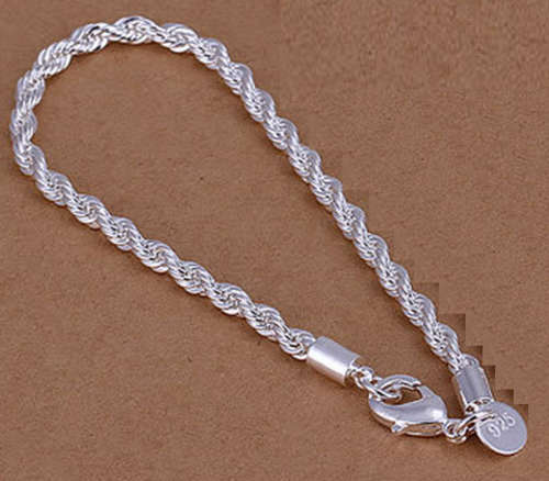 SPARKLING .925 STERLING SILVER ROPE CHAIN