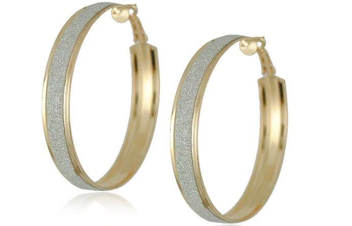 SEXY AND SASSY 18KGP  GOLD EARRINGS