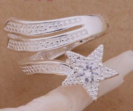 Silver Star Attraction Ring # Size 7.5