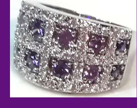 Sensational and Unique 925 Sterling Silver Gemstone  Ring #Size 7