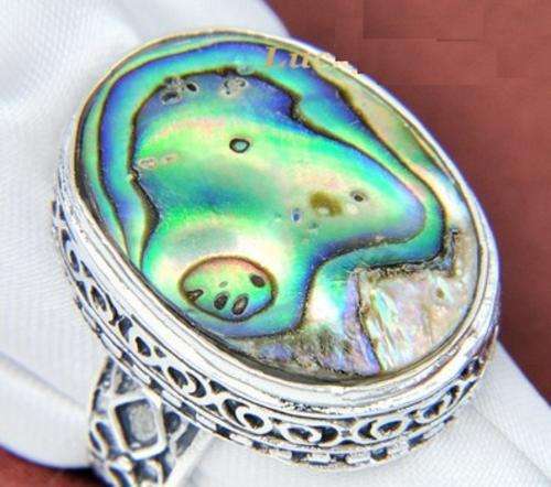 Marvelous Silver  Tourmaline Ring Imported from Dubai  #Size 7