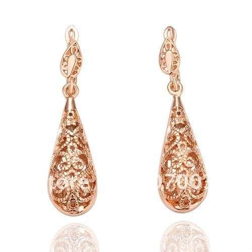 Elegant Shinny  Newly Imported 28ct Yellow Rolled Gold Dangling Earrigs