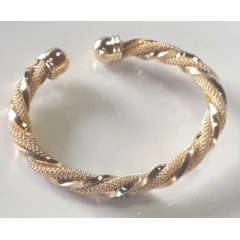 Impressive and Quality Twisted Solid 24ct Yellow Rolled Gold Bangle