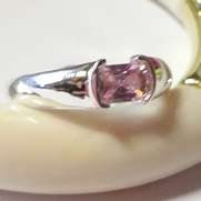 Remarkable -- Size 9 -- Pink Kunzite Set in 925 Sterling Silver Imported Ring