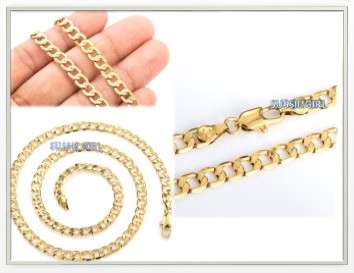 Quality Unisex 8mm 18ct Yellow Gold Filled Imported Neck Chain