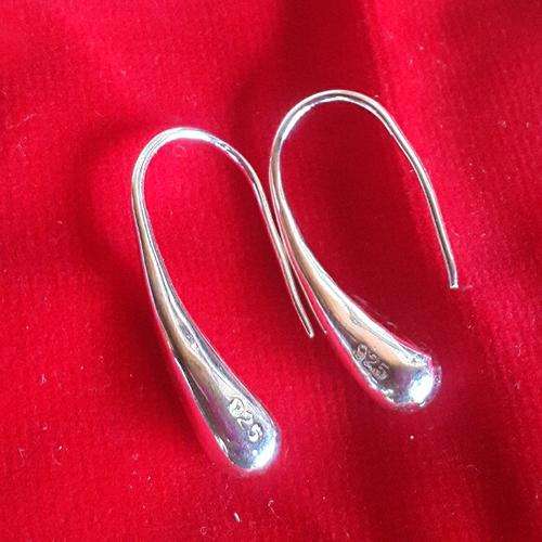 Tear Drop Bridal Silver Earrings with 925 Marking