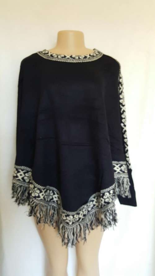 CLEARANCE SALE - Poncho with Wrist Ribbing