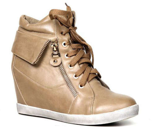 * Wedge Sneakers * MISS BLACK - Appel Taupe Sizes 3, 5, 6, 8