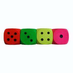 Neon Dice - Dog Toy with unpredictable bounce