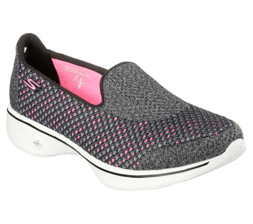 Original SKECHERS - Go Walk 4 Kindle (Black/Pink) - Sizes 5, 7, 8