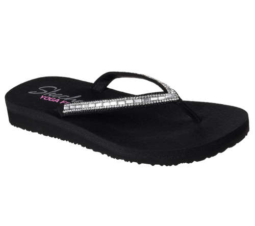 Original SKECHERS - Meditation Desert Princess (Black/Silver) - Sizes 3, 4, 6, 7, 8