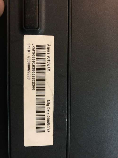 *HUGE SCREEN LAPTOP* Acer Aspire 9815WKMi T7200 51 cm (20.1`) WITH BAG