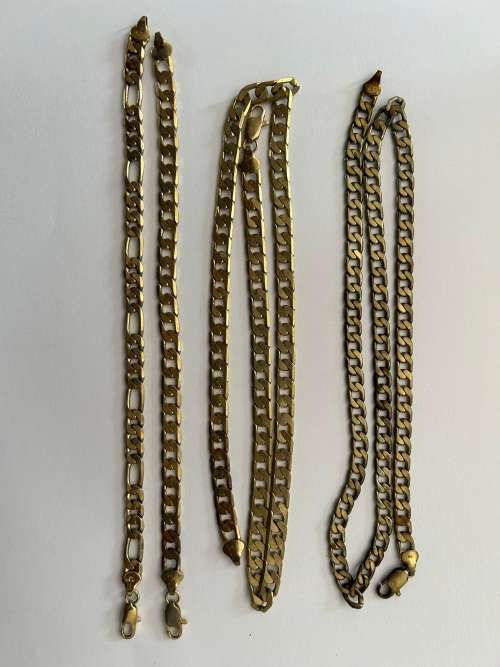 4 X 9CT Gold Plated Necklaces and Bracelets