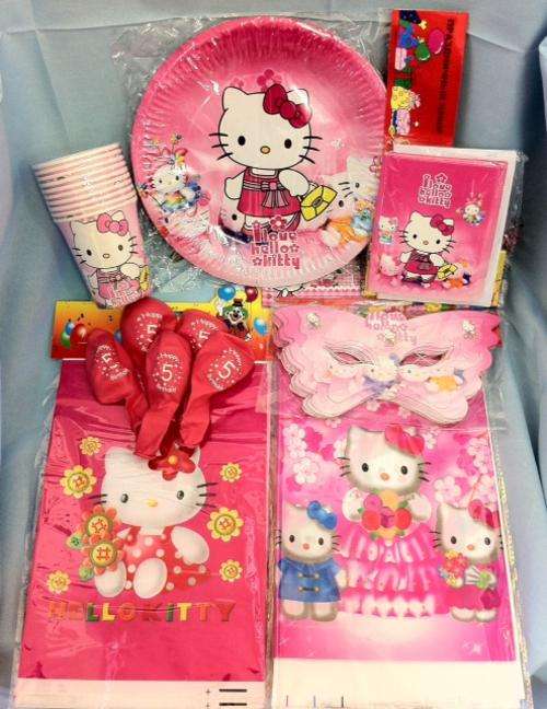 56 pcs Econo "Hello Kitty" party sets for 10 kids!