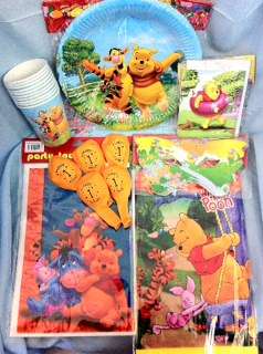 56 pcs Econo "Winnie the Pooh" party sets for 10 kids!