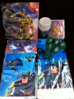 BEST BUY! CLICK TO SEE PICS! Batman Party sets for 10 Kids