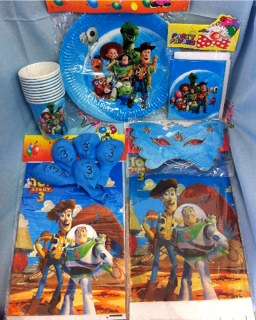 155 pcs Full House "Toy Story III" party sets for 20 kids! No more shopping around~