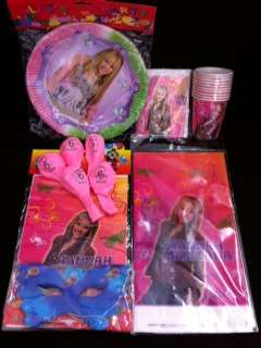 155 pcs Full House "Hannah Montana" party sets for 20 kids! No more shopping around~