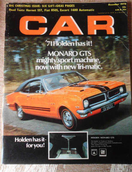 CAR MAGAZINE DECEMBER 1970 - VINTAGE CARS
